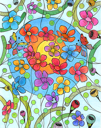 70. KOŁO ŻYCIA - rysunek, plakat., kama4you