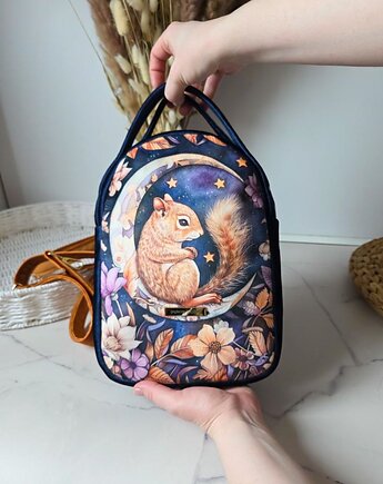 Plecak Codzienny Granatowy Wiewiórka i Księżyc, Poplećmy Sobie