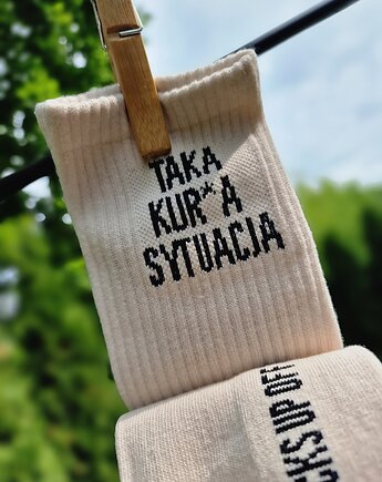 Skarpety TAKA KUR*A SYTUACJA rozmiar 38-43, SOCKS UP OFF THE FLOOR