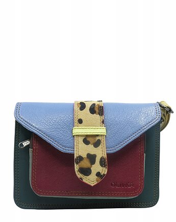 Torebka skórzana dwustronny odwracalny pasek damska listonoszka eko OLIVKA, Olivka Warsaw