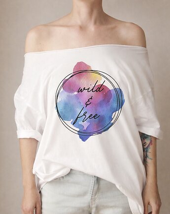 Wild and free Oversize Biały, ONE MUG A DAY