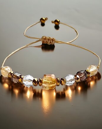 DOBROBYT - amulet - cytryn, kwarc dymny, kryształ górski, kaktusia