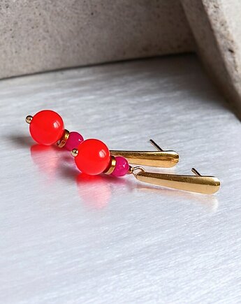 Kolczyki : FLUO summer collection ::  38mm, kaktusia