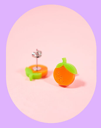 Mini kolczyki dojrzałe pomarańcze, Fox and Jewelry