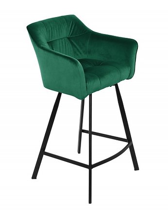 Krzesło barowe hoker Andy zielony aksamit 100cm, Home Design