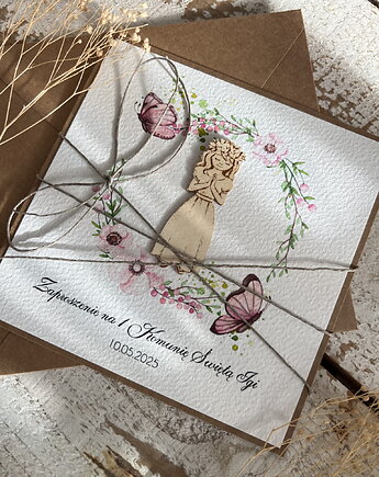 Najpiękniejsze zaproszenia handmade komunijne, na komunię dla chłopca, dziewc, sorte