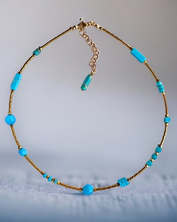 Naszyjnik TURQUOISE : choker : summer collection : TURKUSOWY NASZYJNIK, kaktusia