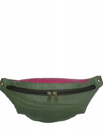 Nerka skórzana wygodna pojemna damska ze skrawków OLIVKA, Olivka Warsaw