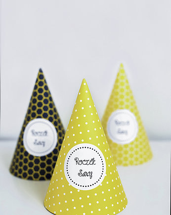 Czapeczki personalizowane PSZCZÓŁKA 3 szt, WOW party