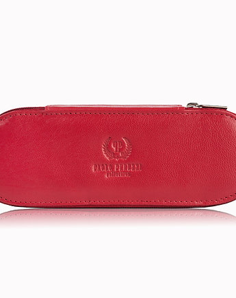 SKÓRZANE ETUI NA OKULARY PIÓRNIK CZERWONY PAOLO PERUZZI T-82-RD, Paolo Peruzzi