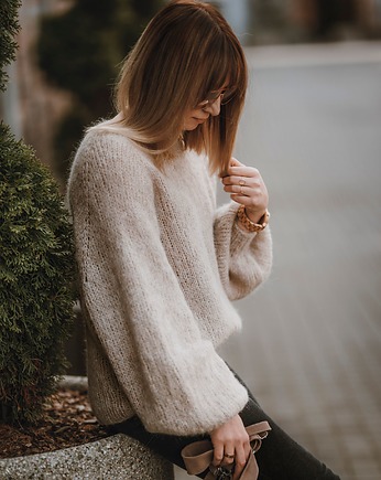 Sweter Basic Alpaca, Cotton Lake