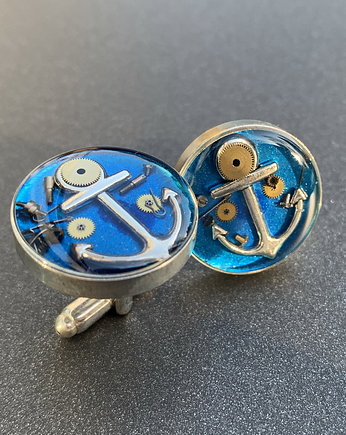 SPINKI - steam dream - kotwica - blue, DROBINY CZASU