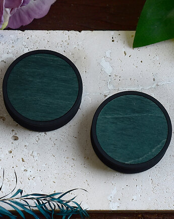 Tunele do uszu 10-100mm / wypełnienie z drewna / głęboka zieleń, Spirit Of Copper