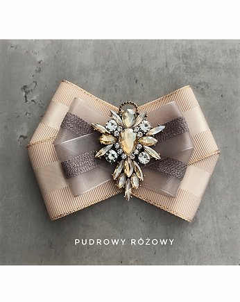 Brosza  z Kolekcji Champagne z kryształami, Pudrowy Różowy