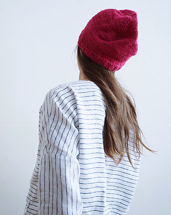 Czapka na drutach Merino S/M, madebyjokpa