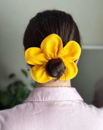 Flower Scrunchie Żółta, wu handmade