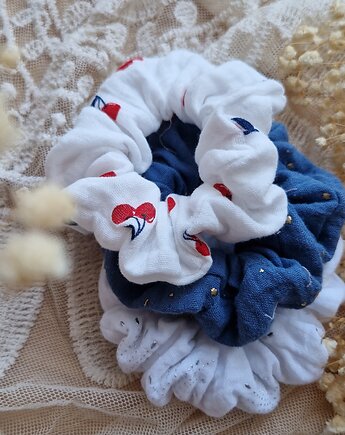 Zestaw 3 scrunchie, maka design