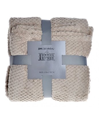 Koc Pled Narzuta Beige 130x170 cm, MIA home