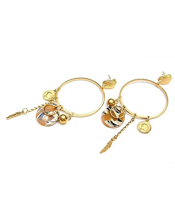 Kolczyki pozłacane Alloys Collection - Boho /łapacze snów/ , KiKa pracownia