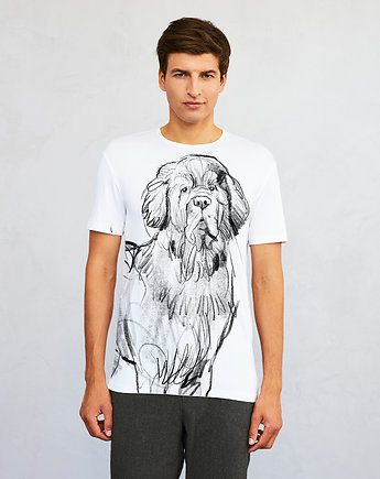 Newfoundland Dog Men's T-shirt white, SELVA