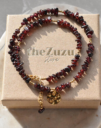 Naszyjnik z granatem i hematytem, theZuzu store