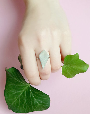 Pierścionek Geometry srebro 925, regulowany