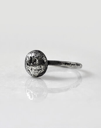 Pierścionek Kamyk - rozm. 12 - srebrny - unikat, Caltha