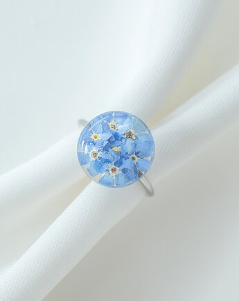 Pierścionek z niezapominajkami, nature gift