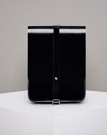 Skórzany czarny plecak rozmiar M, OSOBY - Prezent dla siostry