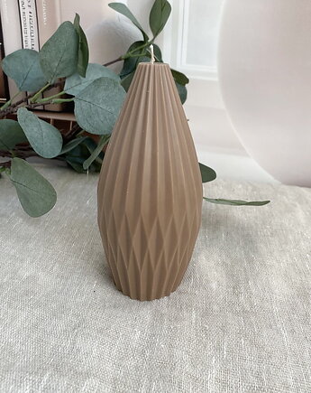 Świeca ekologiczna sojowa dekoracyjna "Grusha" 137x65mm brązowa, Coccola JEWELLERY