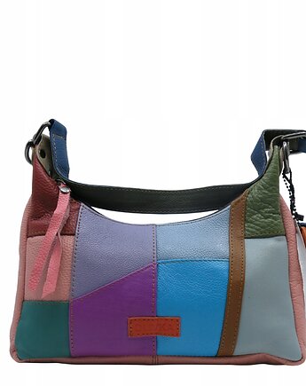 Torebka damska na ramię kolorowa skórzana wygodna zero waste OLIVKA, Olivka Warsaw