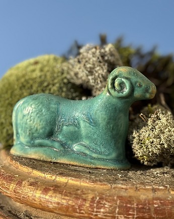 Baranek wielkanocny turkusowy, ciemny turkus, Joanna Serafin design