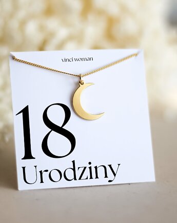 Naszyjnik Księżyc, Prezent na 18 Urodziny, Vinci Woman