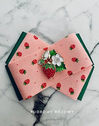 Brosza z Truskawkami Kolekcja Limitowana  FRUIT Nowość, Pudrowy Różowy