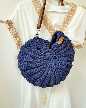 Seashell Bag- torba w kształcie muszli - kolor jeans, Babemi Love 