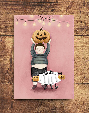 Kartka pocztowa - Halloween Dynia, Karka