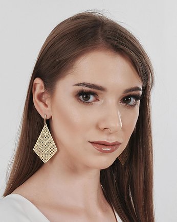 Ażurowe kolczyki romby Talia, Artseko