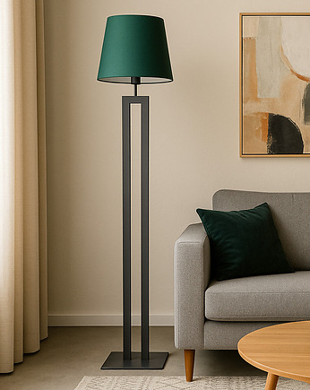 Designerska lampa podłogowa do salonu VEGAS z abażurem, LYSNE