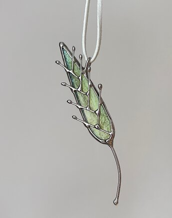 Naszyjnik szklany wisiorek witraż Tiffany'ego "PSZENICA", Only Pure Glass