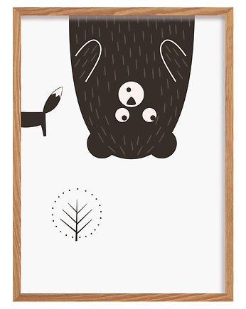 Obrazek Scandi Forest bear II 30x40cm, Yellow Tipi