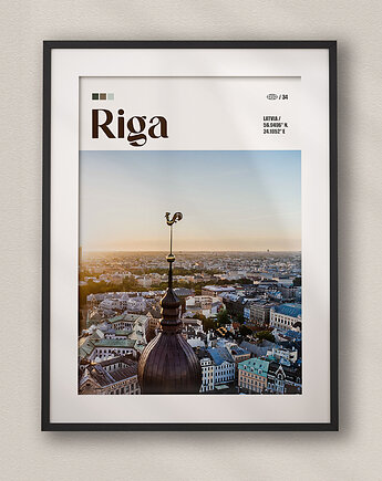 Minimalistyczny plakat Ryga Łotwa, DAPIDOKA