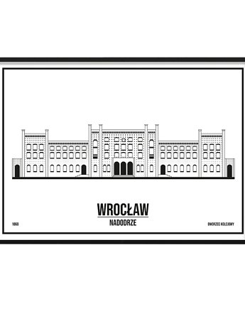 Plakat Wrocław - Nadodrze -  sitodruk, Pracownia Witryna