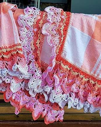 Obrus lniany Apricot, ZeStrychu Handmade