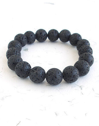 Lawa Czarna 12 mm Bransoletka, galeria nuit