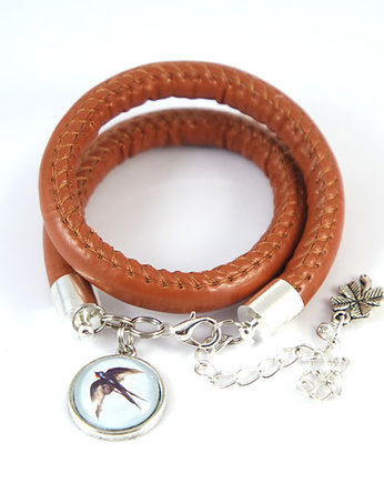 Bransoletka - Jaskółka - rzemień, owijana, yenoo