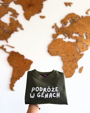 Bluza dziecięca Podróże w genach - zielona, Wear Your Journey