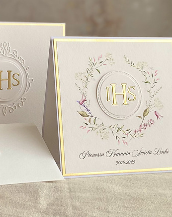 Kartka na komunię z pudełkiem i kopertą, 65, Anna Art and Crafts