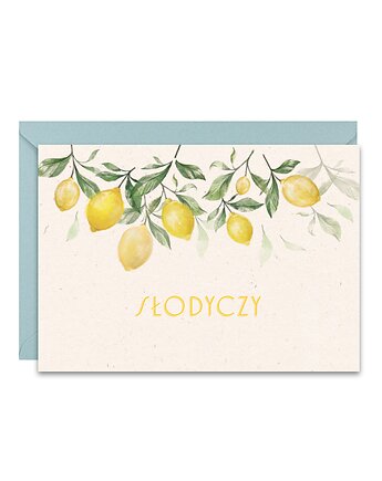 Kartka z cytrynami Słodyczy, Paperwords