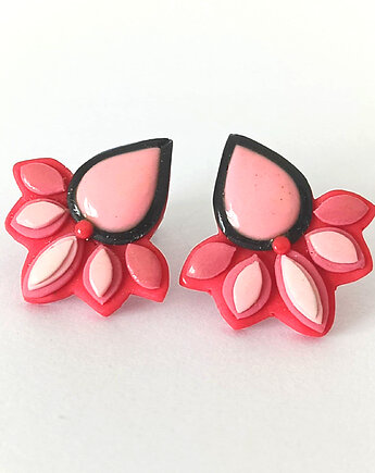 Koralowe kolczyki sztyfty, OMIFIMO