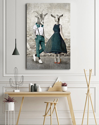 OBRAZ NA PŁÓTNIE -PARA KOZŁOWSKICH- 80x120cm, LUdesign gallery